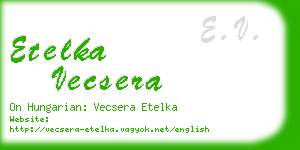 etelka vecsera business card